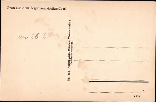 Ak Tegernsee in Oberbayern, Bräustüberl, Innen