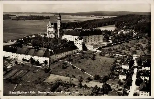 Ak Neresheim Baden Württemberg, Fliegeraufnahme, Benediktiner Abtei