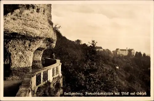 Ak Heiligenberg in Baden, Freundschaftshöhle, Schloss