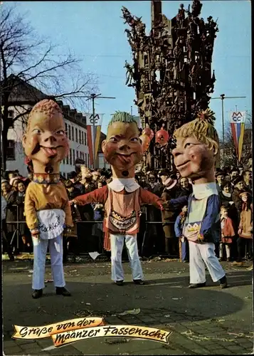 Ak Mainz in Rheinland Pfalz, Fassenacht, Fastnachtsbrunnen