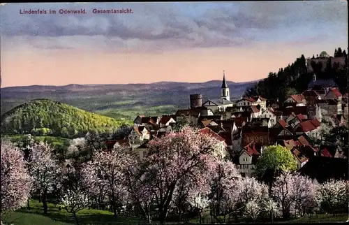 Ak Lindenfels im Odenwald, Gesamtansicht