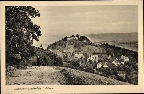 Ak Lindenfels im Odenwald, Teilansicht