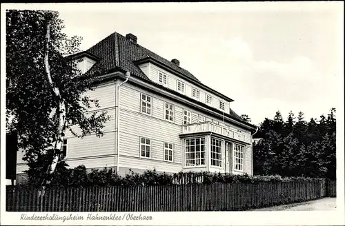 Ak Hahnenklee Bockswiese Goslar im Harz, Kindererholungsheim