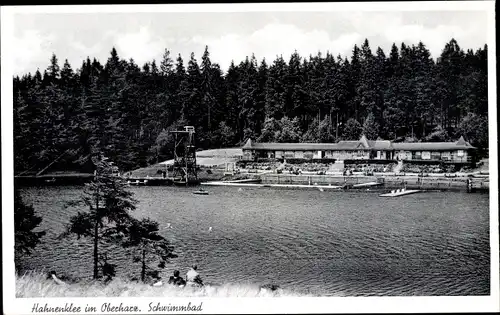 Ak Hahnenklee Bockswiese Goslar im Harz, Schwimmbad