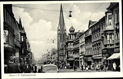 Ak Herne im Ruhrgebiet, Bahnhofstraße