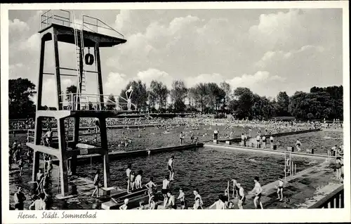 Ak Herne im Ruhrgebiet, Partie im Städtischen Sommerbad