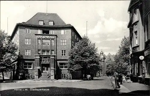 Ak Herne im Ruhrgebiet, Stadtsparkasse