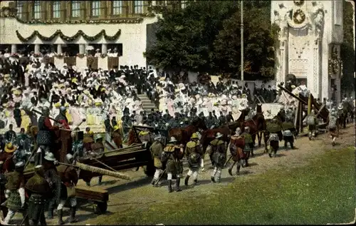 Ak Wien, Huldigungsfestzug 1908, Zeit des Königs Albrecht I