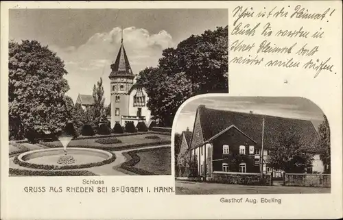 Ak Rheden Gronau an der Leine, Gasthof, Schloss