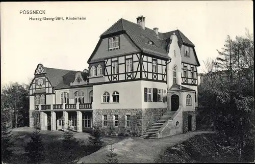 Ak Pößneck in Thüringen, Herzog Georg Stift, Kinderheim