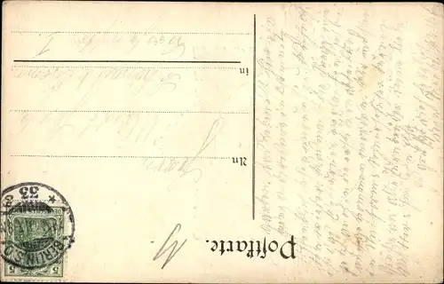 Regiment Präge Litho Berlin, Gruß aus der Garnison, Schulterklappe, Blitze