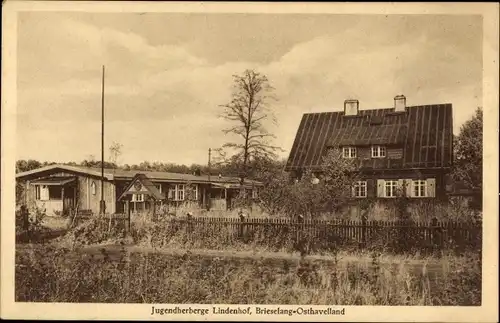 Ak Brieselang im Havelland, Jugendherberge Lindenhof, Wohnhaus und Garten