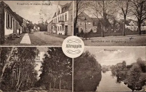 Ak Altruppin Neuruppin in Brandenburg, Apotheke, Rhinpartie, Friedrich-Wilhelm-Straße