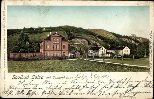 Leuchtfenster Ak Bad Sulza in Thüringen, Kurhaus, Sonnenkuppe