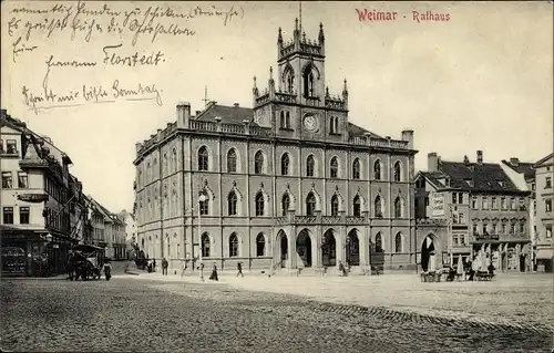 Ak Weimar in Thüringen, Rathaus