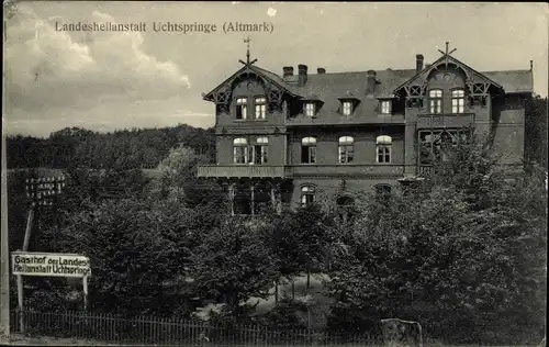 Ak Uchtspringe Stendal in der Altmark, Landesheilanstalt, Außenansicht
