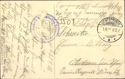 Ak Uchtspringe Stendal in der Altmark, Landesheilanstalt, Außenansicht