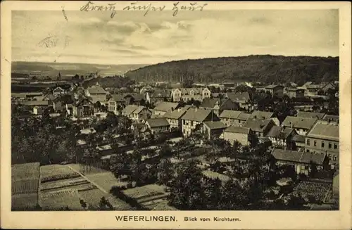 Ak Weferlingen Dettum Niedersachsen, Blick vom Kirchturm
