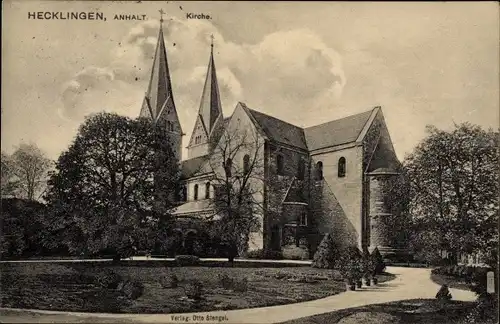 Ak Hecklingen Salzlandkreis, Kirche