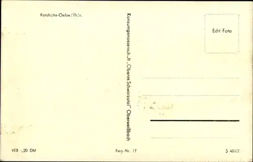 Ak Katzhütte Oelze im Schwarzatal, Blick ins Tal
