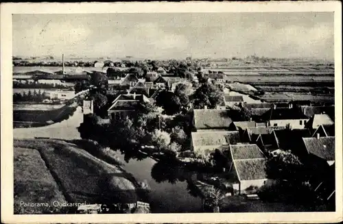 Ak Oudkarspel Nordholland, Panorama, Vogelvlucht