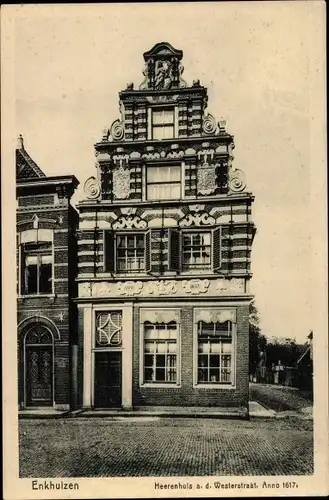 Ak Enkhuizen Nordholland, Heerenhuis a d Westerstraat
