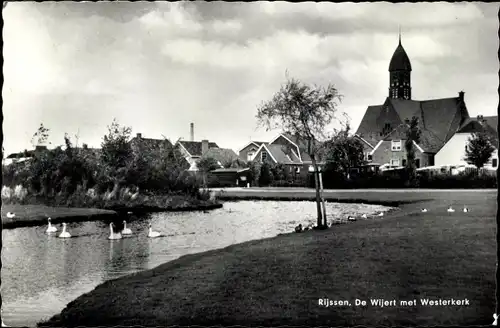 Ak Rijssen Overijssel Niederlande, De Wijert met Westerkerk