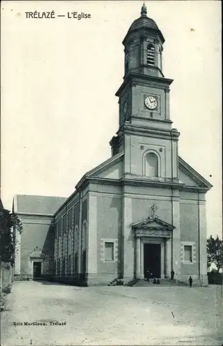 Ak Trélazé Maine et Loire, L'Eglise