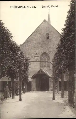 Ak Fontevrault Maine-et-Loire, Eglise Saint Michel