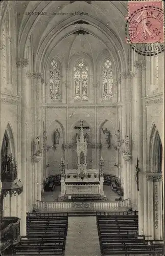 Ak Le Fuilet Maine et Loire, Interieur de l'Eglise