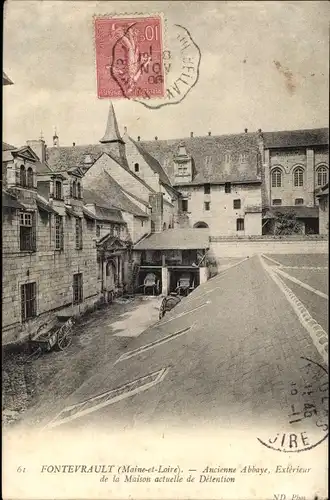 Ak Fontevrault Maine-et-Loire, Ancienne Abbaye, Exterieur de la Maison actuelle de Detention