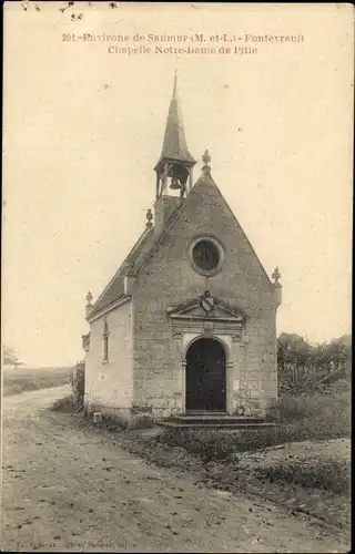 Ak Fontevrault Maine-et-Loire, Chapelle Notre Dame Pitie