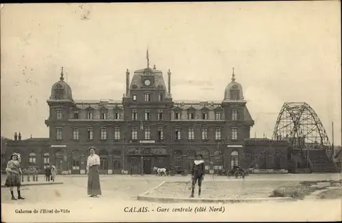 Ak Calais Pas de Calais, Gare Centrale