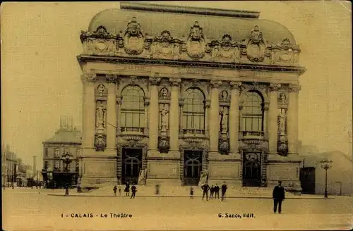 Ak Calais Pas de Calais, Le Theatre