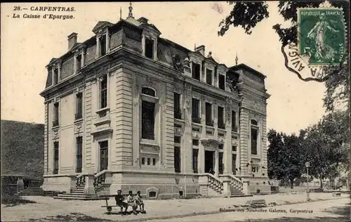 Ak Carpentras Vaucluse, La Caisse d'Epargne