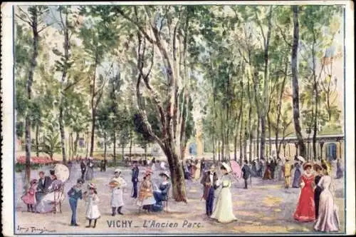 Künstler Ak Vichy Allier, L'Ancien Parc