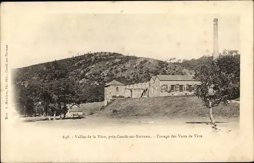 Ak Condé sur Noireau Calvados, Vallee de la Vere, Tissage des Vaux de Vere