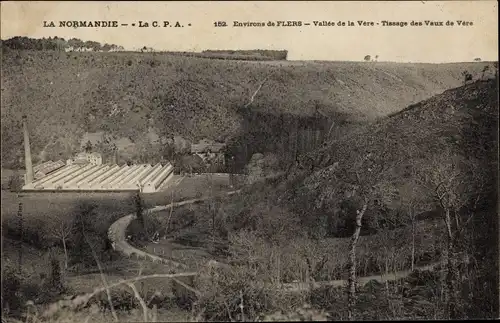 Ak Condé sur Noireau Calvados, Vallee de la Vere, Tissage des Vaux de Vere