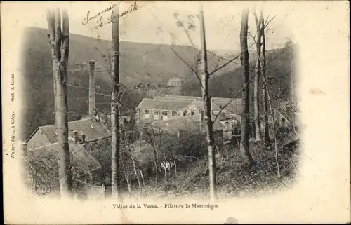 Ak Condé sur Noireau Calvados, Vallee de la Vere, Filature la Martinique