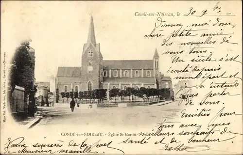 Ak Condé sur Noireau Calvados, Eglise Saint Martin