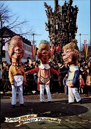 Ak Mainz in Rheinland Pfalz, Fassenacht, Fastnachtsbrunnen