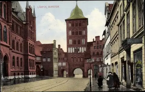 Ak Lübeck in Schleswig Holstein, Burgtor