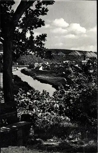 Ak Wissen an der Sieg Westerwald, Panorama