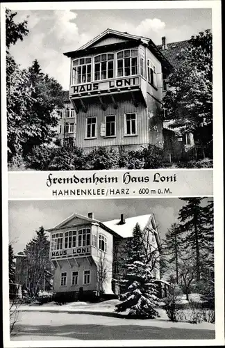 Ak Hahnenklee Bockswiese Goslar im Harz, Fremdenheim Haus Loni