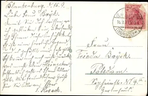 Ak Bad Blankenburg in Thüringen,  Detailansicht