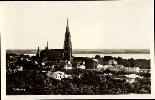 Ak Schleswig Schleswig Holstein, Teilansicht, Kirchturm