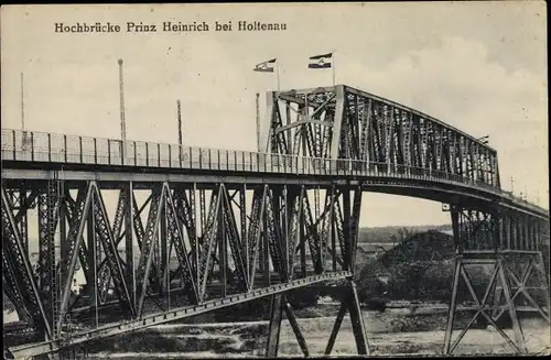 Ak Holtenau Kiel in Schleswig Holstein, Prinz Heinrich Brücke über den Kaiser Wilhelm Kanal