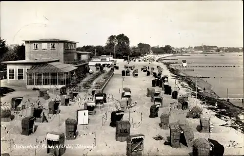 Ak Ostseebad Eckernförde, Strandpartie