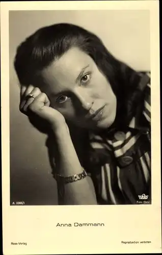 Ak Schauspielerin Anna Dammann, Portrait