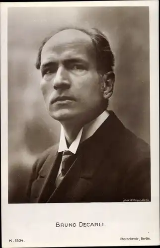 Ak Schauspieler Bruno Decarli, Portrait